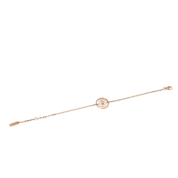 Pre Owned Messika Lucky Move Pave Diamond 18K Rose Gold Chain Link Bracelet