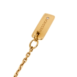 Pre Owned Messika Baby Move Diamond 18K Yellow Gold Pendant Necklace