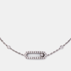 Messika Move Uno Pavé Diamonds 18k White Gold Bracelet