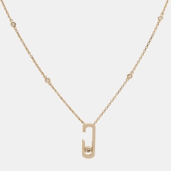 Messika Gigi Hadid Move Addiction Diamond 18k Rose Gold Necklace