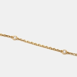 Pre Owned Messika Lucky Eye Malachite Diamond 18K Yellow Gold Necklace