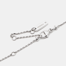 Pre Owned Messika Lucky Eye Pave Diamond 18k White Gold Necklace