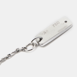 Pre Owned Messika Lucky Eye Pave Diamond 18k White Gold Necklace