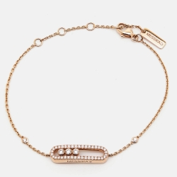 Messika Baby Move Pavé Diamond 18k Rose Gold Bracelet