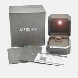 Messika Baby Move Pavé Diamond 18k Rose Gold Ring Size 52