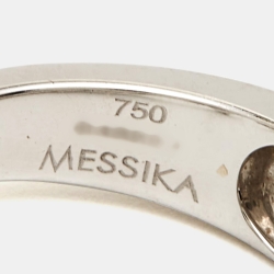 Messika Move Pave Hoop Diamond 18k White Gold Earrings