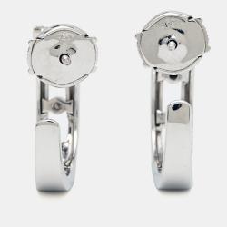 Messika Move Pave Hoop Diamond 18k White Gold Earrings