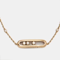 Pre Owned Messika Baby Move Diamond 18k Rose Gold Bracelet