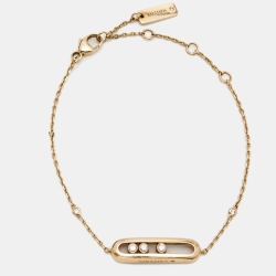 Pre Owned Messika Baby Move Diamond 18k Rose Gold Bracelet