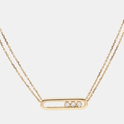 Messika Move Diamond 18k Rose Gold Necklace