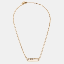 Messika Move Diamond 18k Rose Gold Necklace