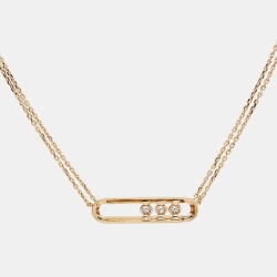 Messika Move Diamond 18k Rose Gold Necklace