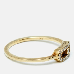Messika Move Uno Diamond 18k Yellow Gold Ring Size 53