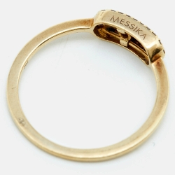 Messika Move Uno Diamond 18k Yellow Gold Ring Size 53
