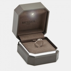 Messika Move Uno Diamonds 18k White Gold Ring Size 53