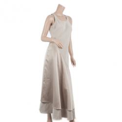 Pre Owned Michael Kors Resort 2010 Linen Silk Maxi Dress M
