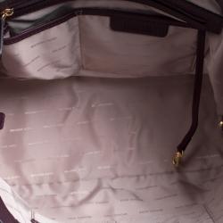 Pre Owned حقيبة يد مايكل كورس بروكلين جلد بنفسجية