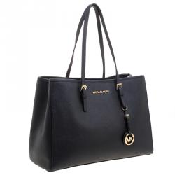 Pre Owned Michael Kors Black Leather Tote