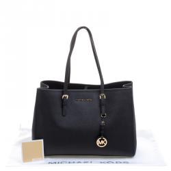 Pre Owned Michael Kors Black Leather Tote
