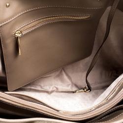 Pre Owned حقيبة مايكل كورس جيت سيت جلد كاكي