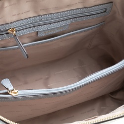 Pre Owned حقيبة مايكل كورس ريلي جلد أزرق فاتح كبيرة