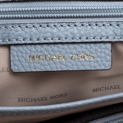 Pre Owned حقيبة مايكل كورس ريلي جلد أزرق فاتح كبيرة