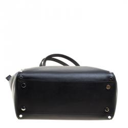 Pre Owned Michael Kors Black Leather Large Rivington Studded Tote