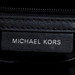 Pre Owned Michael Kors Black Leather Large Rivington Studded Tote