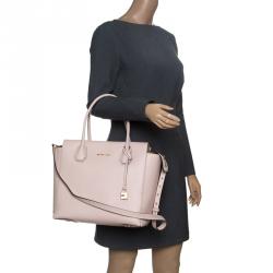 Pre Owned حقيبة مايكل كورس مرسر كبيرة جلد وردية ناعمة