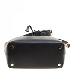Pre Owned Michael Kors Black Leather Blakely Drawstring Bucket Bag
