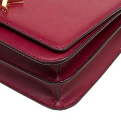 Pre Owned حقيبة كتف مايكل كورس سواغ سلسلة موت جلد بنية محمرة