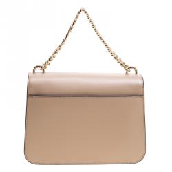 Pre Owned حقيبة كتف مايكل كورس سواغ سلسلة موت جلد بيج