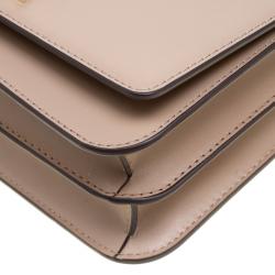 Pre Owned حقيبة كتف مايكل كورس سواغ سلسلة موت جلد بيج