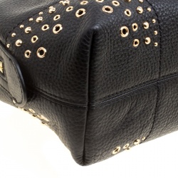 مملوكة مسبقًا حقيبة كتف مايكل كورس سلسلة مرصعة متوسطة جلد سوداء