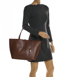 Pre Owned حقيبة يد مايكل كورس كارياول لاغدغ كارسون كبيرة جلد بنية