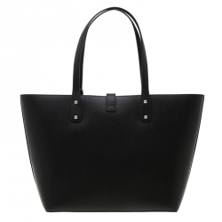 Pre Owned Michael Kors Black Leather Large Karson Luggage Carryall Tote