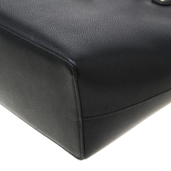 Pre Owned Michael Kors Black Leather Large Karson Luggage Carryall Tote