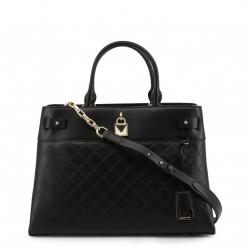 Pre Owned Michael Kors Black Chain-Embossed Leather Large Gramercy Satchel Bag