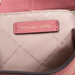 Pre Owned Michael Kors Pink Leather Large Nicole Shoulder Bag