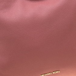 Pre Owned Michael Kors Pink Leather Large Nicole Shoulder Bag