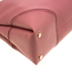 Pre Owned Michael Kors Pink Leather Large Nicole Shoulder Bag