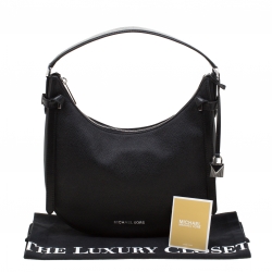 Pre Owned Michael Kors Black Leather Medium Cassie Hobo