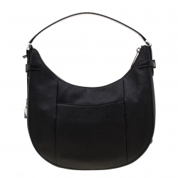 Pre Owned Michael Kors Black Leather Medium Cassie Hobo