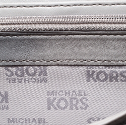 Pre Owned Micheal Kors Grey Quilted Leather Astrid Wallet