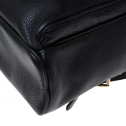 Pre Owned Michael Kors Black Leather Studded Abbey Backpack