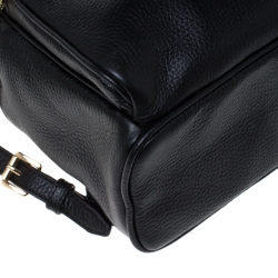 Pre Owned Michael Kors Black Leather Studded Abbey Backpack