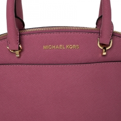 Pre Owned  MICHAEL Michael Kors Pink Saffiano Leather Emmy Satchel