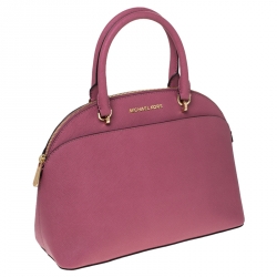 Pre Owned  MICHAEL Michael Kors Pink Saffiano Leather Emmy Satchel
