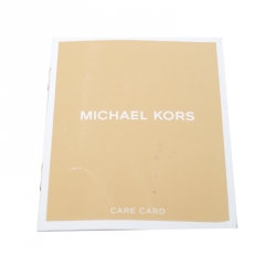 Pre Owned محفظة مايكل كورس كونتيننتال جت ست ترافل جلد ذهبية ميتالك