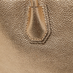 Pre Owned Michael Kors Metallic Gold Leather Large Mercer Tote